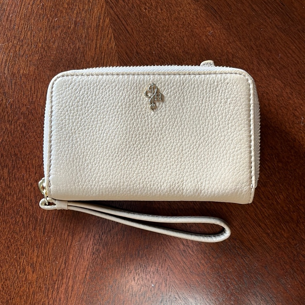 Cole Haan Camel Tan Leather Wallet Wristlet NEW